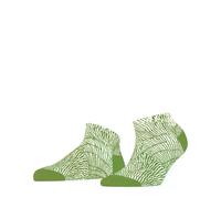 FALKE Women's Shell Intrigue W Sn Viscose Low-Cut Patterned Trainer Socks 1 pair, Green Bamboo 7654, 5.5-8