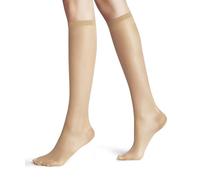 FALKE Lufthansa Travel & Comfort Women's Vitalize 20 DEN Knee-High Pop Socks Sheer Transparent Medium Compression Improved Blood Circulation Ideal For Short Trips Sitting Fine Soft Yarn 1 Pair