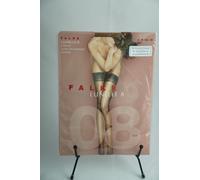 Falke ~ LUNELLE 8 ~ hold/stay up stockings BNWT medium sun tan