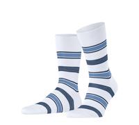 FALKE Men's Marina Stripe M So Cotton Patterned 1 Pair Socks, White 2000, 10-11