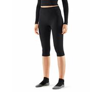 FALKE Women's Maximum Warm 3/4 W Ti Functional Yarn Quick Dry 1 Piece Base Layer Bottom, Black 3000, XS