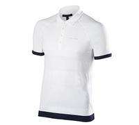 FALKE Men Basic Men Golf Polo Polo Shirt - White, Large