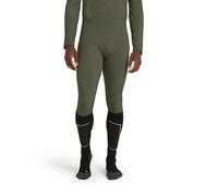 FALKE Men's Wool-Tech Long M Ti Functional Yarn Quick Dry 1 Piece Base Layer Bottom, Green Olive 7830, S
