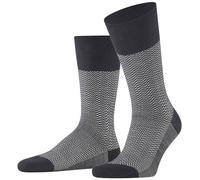 Falke Mens Airport Herringstripe Socks - Black