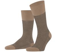 Falke Mens Airport Herringstripe Socks - Camel Brown