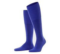 FALKE Men's Airport M Kh Wool Cotton Long Plain 1 Pair Knee-High Socks, Blue Sapphire 6055, 8.5-9.5