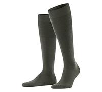 FALKE Men's Airport M Kh Wool Cotton Long Plain 1 Pair Knee-High Socks, Green Melange 7155, 10-11