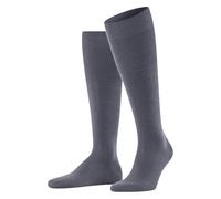 FALKE Men's Airport M Kh Wool Cotton Long Plain 1 Pair Knee-High Socks, Grey Steel 3250, 7-8