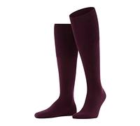 FALKE Men's Airport M Kh Wool Cotton Long Plain 1 Pair Knee-High Socks, Red Barolo 8596, 10-11