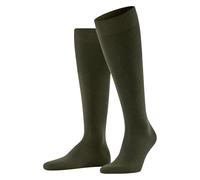 FALKE Men's Airport M Kh Wool Cotton Long Plain Knee-High Socks 1 Pair, Green Grass 7431, 7-8