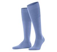 FALKE Men's Airport M Kh Wool Cotton Long Plain 1 Pair Knee-High Socks, Blue Cornflower 6554, 7-8