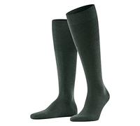 FALKE Men's Airport M KH Wool Cotton Long Plain 1 Pair Knee-High Socks, Green (Hunter Green 7441), 7-8