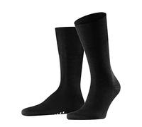 FALKE Men's Airport M So Wool Cotton Plain 1 Pair Socks, Black 3000, 11.5-12.5