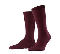 FALKE Men's Airport M So Wool Cotton Plain 1 Pair Socks, Red Barolo 8596, 5.5-6.5