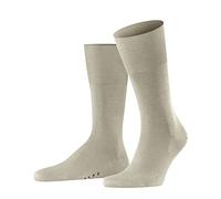 FALKE Men's Airport M So Wool Cotton Plain Socks 1 Pair, Beige Melange 4043, 8.5-9.5