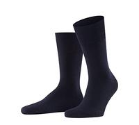 FALKE Men's Airport Plus M So Wool Cotton Plain 1 Pair Socks, Blue Dark Navy 6370, 8.5-9.5