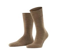 FALKE Men's Airport Plus M So Wool Cotton Plain 1 Pair Socks, Brown Nutmeg Melange 5410, 8.5-9.5