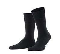 FALKE Men's Airport Plus M So Wool Cotton Plain Socks 1 Pair, Black 3000, 5.5-6.5