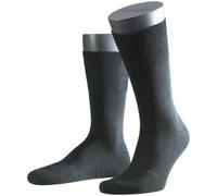 FALKE Men's Airport Plus M So Wool Cotton Plain 1 Pair Socks, Black 3000, 8.5-9.5
