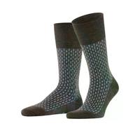 FALKE Men's Airport Special Edition M So Wool Cotton Patterned Socks 1 Pair, Brown Melange 5041, 7-8