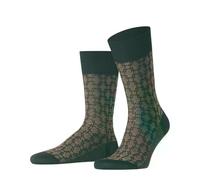 FALKE Men's Artwork Tie M So Cotton Patterned Socks 1 Pair, Green Thyme 7454, 7-8