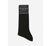 FALKE Men's Milano M So Cotton Patterned 1 Pair Socks, Black 3000, 8.5-9.5