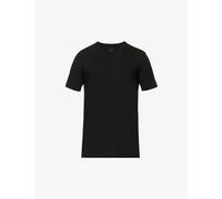 Falke Mens Black Regular-fit V-neck Stretch-cotton T-shirt L