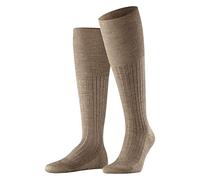 FALKE Men's Bristol Pure M Kh Wool Long Plain 1 Pair Knee-High Socks, Brown Nutmeg Melange 5410, 10-11