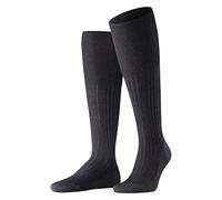 FALKE Men's Bristol Pure M Kh Wool Long Plain 1 Pair Knee-High Socks, Grey Anthracite Melange 3080, 11.5-12.5