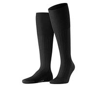 FALKE Men's Bristol Pure M Kh Wool Long Plain 1 Pair Knee-High Socks, Black 3000, 8.5-9.5