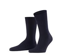 FALKE Men's Bristol Pure M So Wool Plain 1 Pair Socks, Blue Dark Navy 6370, 7-8