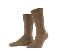 FALKE Men's Bristol Pure M So Wool Plain 1 Pair Socks, Brown Nutmeg Melange 5410, 10-11