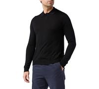 FALKE Men's Button Polo Shirt, Men, Polo, 60004, Black, XXL