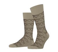 FALKE Men's Colonial Style M So Cotton Patterned 1 Pair Socks, Beige Sand 4320, 8.5-9.5
