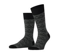 FALKE Men's Colonial Style M So Cotton Patterned 1 Pair Socks, Black 3000, 8.5-9.5