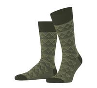 FALKE Men's Colonial Style M So Cotton Patterned 1 Pair Socks, Green Hunter 7748, 7-8