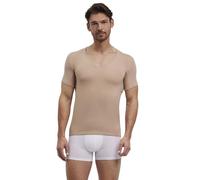 FALKE Men's Daily Climate Control Outlast Deep V-Neck M S/S Ts Cotton Quick Drying Pack of 1 Underwear, Brown (Camel 4220), XL