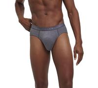 FALKE Men's Daily Comfort 2-Pack M BR Baumwolle atmungsaktiv 2 Stück Briefs, Grau (Dark Grey-Heather Melange 3278), 3XL