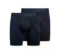 Falke Mens Falke Daily Comfort Long-Leg Pack Of Two Stretch-Cotton Boxer Briefs Midnight 2XL