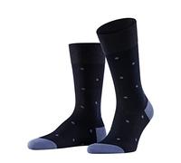 FALKE Men's Dot M So Cotton Patterned 1 Pair Socks, Blue Dark Navy 6377, 5.5-8