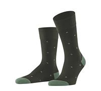 FALKE Men's Dot M So Cotton Patterned 1 Pair Socks, Green Military 7826, 11.5-14