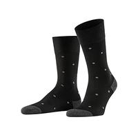 FALKE Men's Dot M So Cotton Patterned 1 Pair Socks, Grey Anthracite Melange 3096, 8.5-11