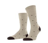 FALKE Men's Dot M So Cotton Patterned Socks 1 Pair, Beige Taupe Melange 4045, 8.5-11