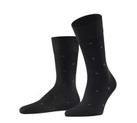 FALKE Men's Dot M So Cotton Patterned Socks 1 Pair, Black Russ 3040, 11.5-14