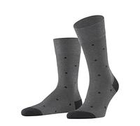 FALKE Men's Dot M So Cotton Patterned Socks 1 Pair, Grey Steel Melange 3167, 5.5-8