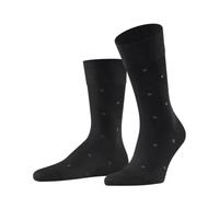 FALKE Men's Dot M So Cotton Patterned Socks 1 Pair, Black Russ 3040, 11.5-14