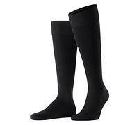FALKE Men's Energizing Cotton M Kh Thin With Compression Knee-High Socks 1 Pair, Black 3000, 11.5-12.5