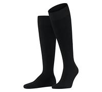 FALKE Men's Energizing Wool M KH Cotton With Compression 1 Pair Knee-High Socks, Black (Black 3000), 8.5-9.5
