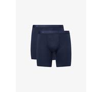 Falke Mens Falke Daily Comfort Long-Leg Pack Of Two Stretch-Cotton Boxer Briefs Midnight 2XL