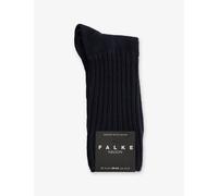 FALKE Men's Nelson M So Wool Plain 1 Pair Socks, Blue Dark Navy 6370, 5.5-8